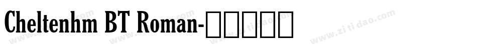 Cheltenhm BT Roman字体转换